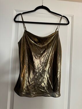 Misa Los Angeles Metallic Gold Cami.